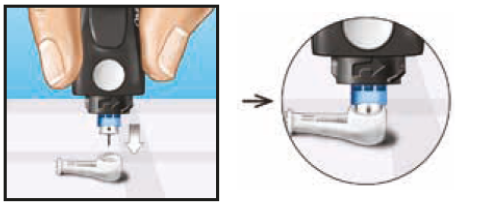 OneTouch Verio® - Retrait de la lancette usagée